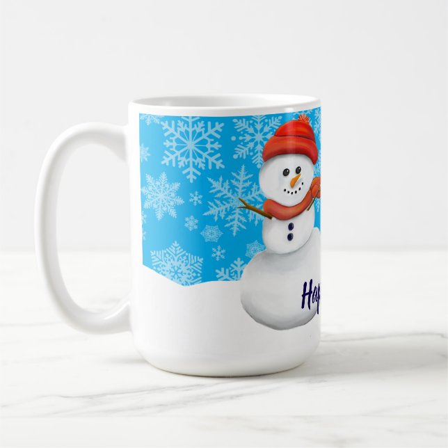 Taza De Café Mr. Snowman Happy Holidays (Izquierda)