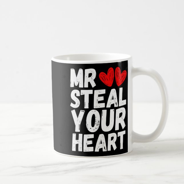Taza De Café Mr Steal Your Heart Valentines Day Boys Kids  (Derecha)