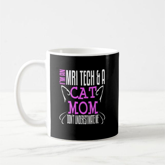 Taza De Café MRI Tech Cat Mom (Izquierda)