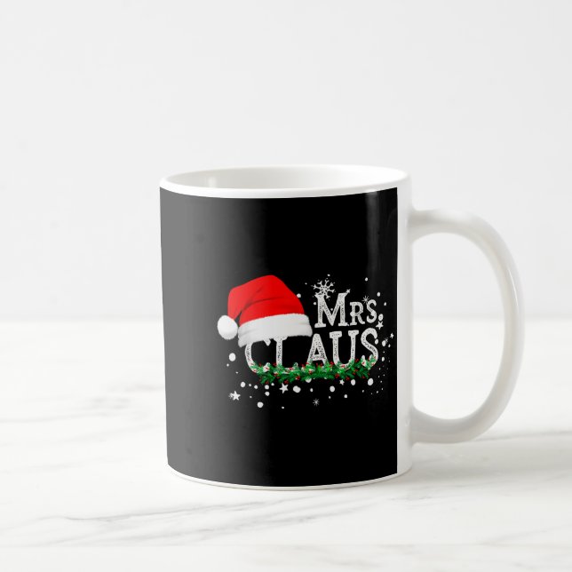 Taza De Café Mrs Claus Christmas Couples Matching Her Xmas Paja (Derecha)
