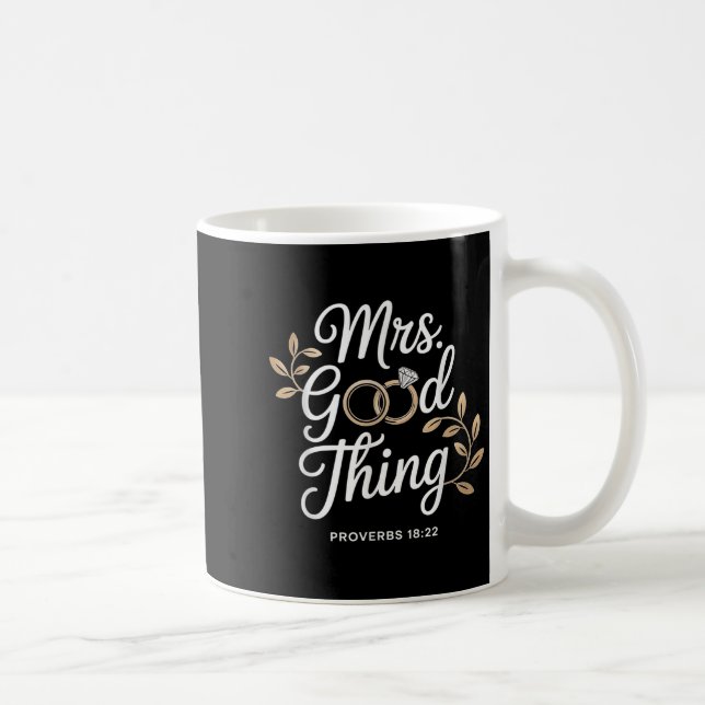 Taza De Café Mrs Good Thing Christian Proverbs Christian Couple (Derecha)