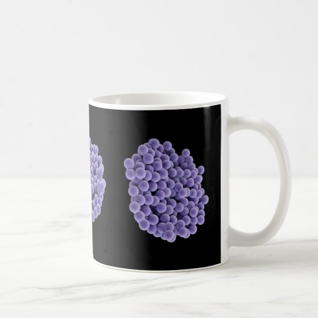 Taza de café - MRSA (violetas en fondo negro) (Derecha)