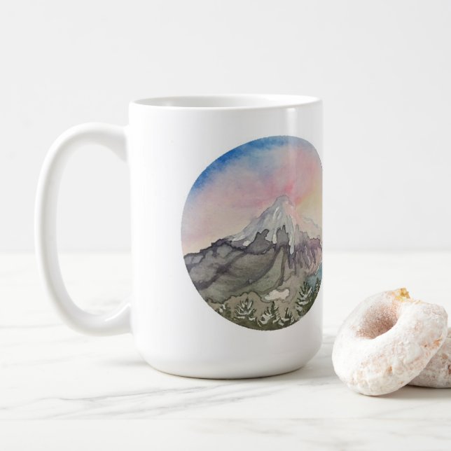 Taza De Café Mt. Salida del sol de la capilla (Con donut)