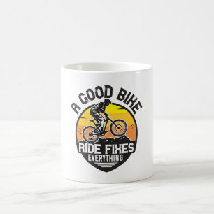 Taza De Café MTB - Ride arregla todo
