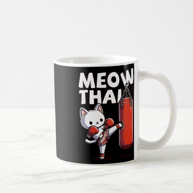 Taza De Café Muay Thai Cat Meow Thai (Derecha)