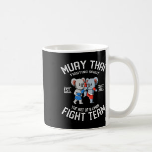 Taza De Café Muay Thai Koala Fight Team - Nak Muay, Kickboxing 