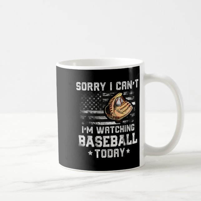 Taza De Café Muchachos de béisbol divertidos Lo siento, no pued (Derecha)