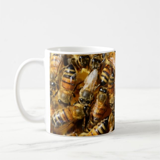Taza De Café Muchas abejas melíferas (Izquierda)