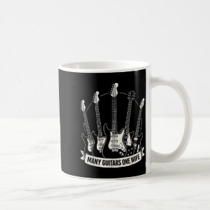 Taza De Café Muchas guitarras, una esposa divertido músico guit
