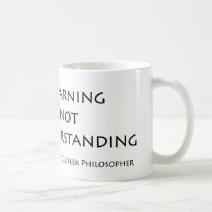 Taza De Café Mucho aprendiendo no enseña a comprensión