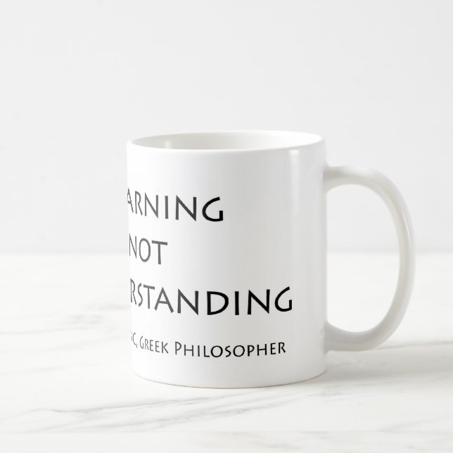 Taza De Café Mucho aprendiendo no enseña a comprensión (Derecha)