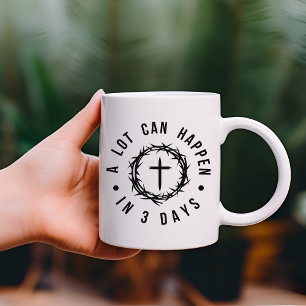 Taza De Café Mucho Puede Suceder en 3 Días Cristiano Pascua Jes