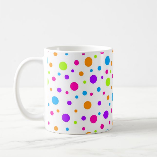 Taza De Café Muchos Círculos Muy Coloridos (Izquierda)