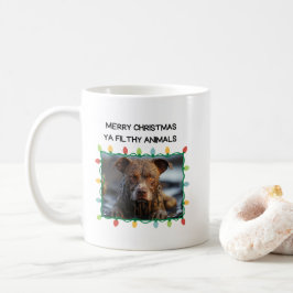 Taza De Café Muddy Brown Dog Navidades graciosos Mug