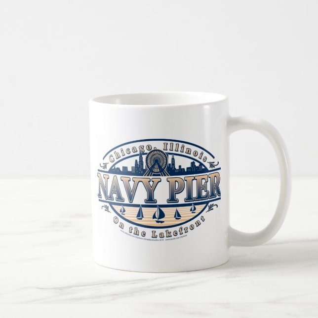 Taza De Café Muelle de la Armada Chicago (Derecha)