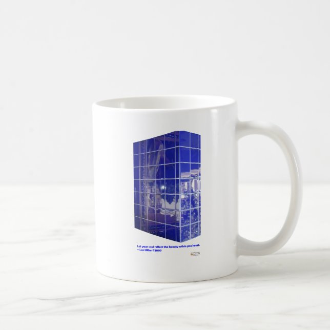 Taza De Café Muelles calientes, Tile azul de CA Tile Reflection (Derecha)