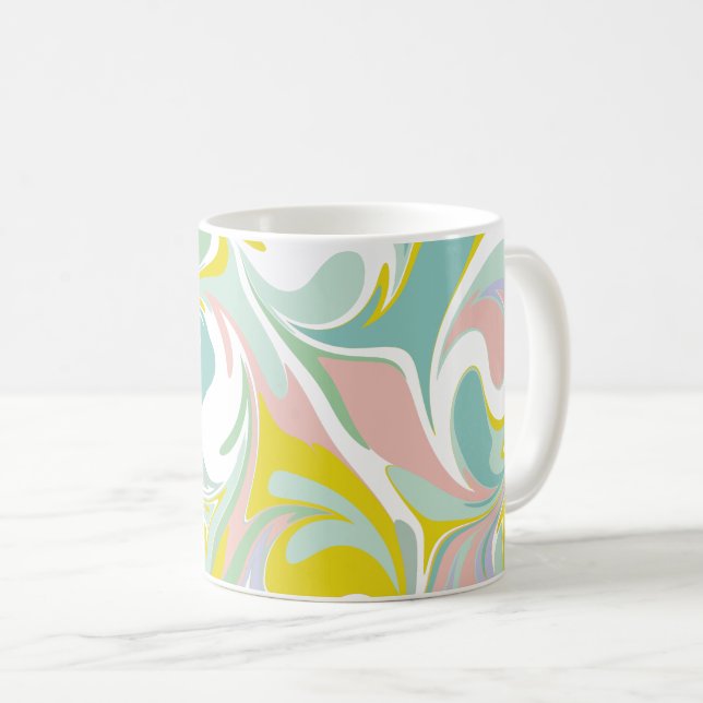 Taza De Café Muelles de primavera | Resumen del diseño de la ma (Anverso derecho)