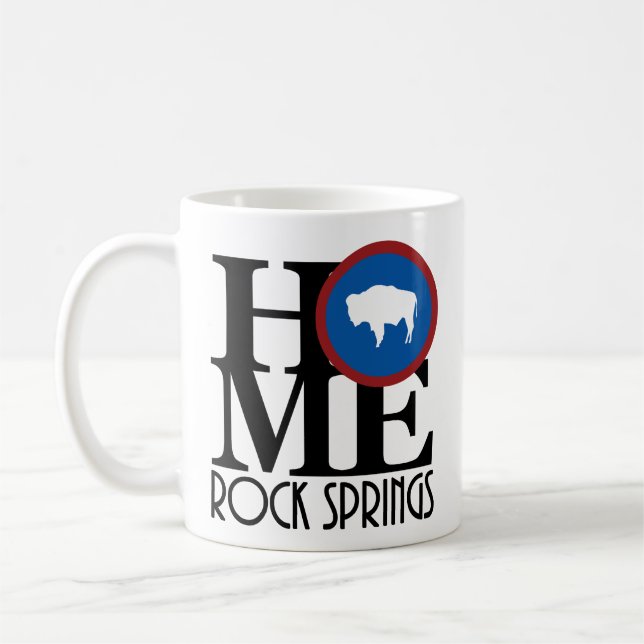 Taza De Café Muelles de roca del hogar, Wyoming 11oz (Izquierda)