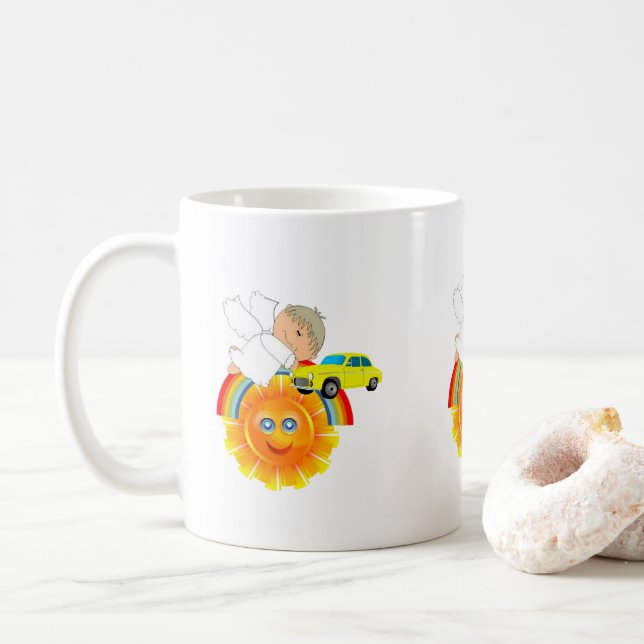 Taza De Café Muerco arcoiris de Sun Angel (Con donut)