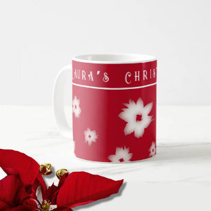 Taza De Café Muerga del patrón de puntiaguda roja