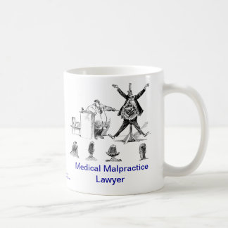 Taza de café muerta del abogado de la negligencia