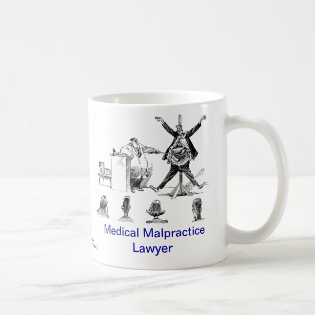 Taza de café muerta del abogado de la negligencia (Derecha)