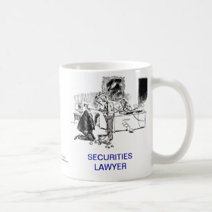 Taza de café muerta del abogado de las seguridade
