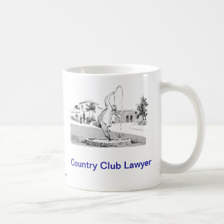 Taza de café muerta del abogado del club de campo