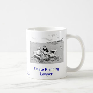 Taza de café muerta del abogado del planeamiento