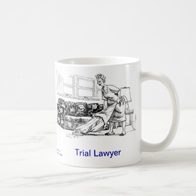 Taza de café muerta del abogado litigante de (Derecha)