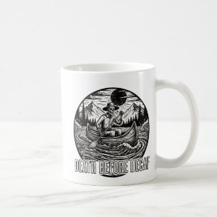 Taza De Café Muerte antes del diseño de la canoa de esqueleto d