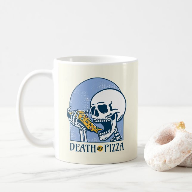 Taza De Café Muerte por Pizza (Con donut)