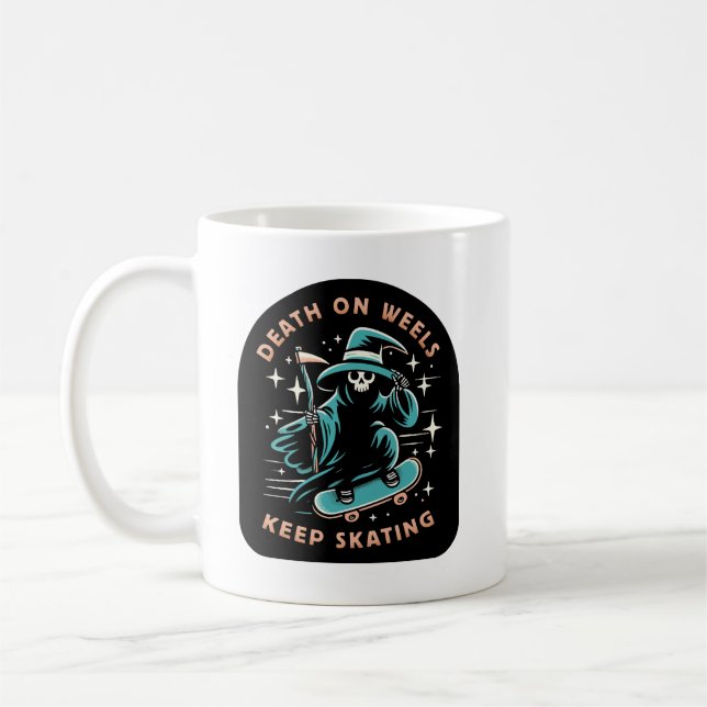 Taza De Café Muerte sobre ruedas - Sigue patinando (Izquierda)