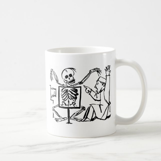 Taza De Café Muerte y el médico de la radiografía circa 1951 (Derecha)