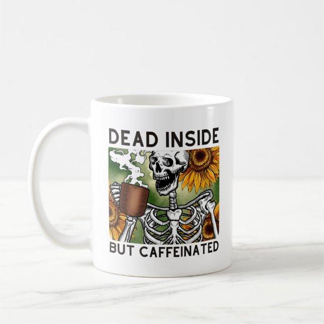 Taza De Café Muerto adentro pero adorador de café gracioso (Izquierda)