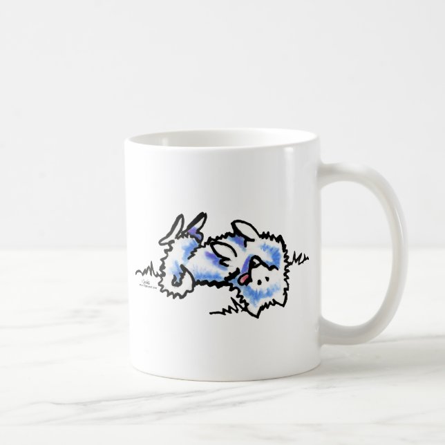 Taza De Café Muerto del juego del perro esquimal americano (Derecha)
