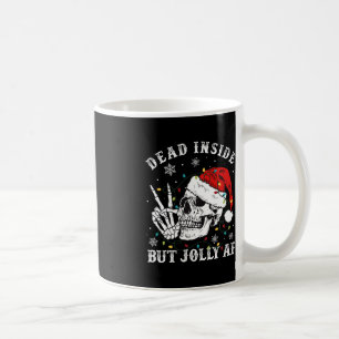 Taza De Café Muertos Dentro Pero Navidades De Santa  Del Skelet