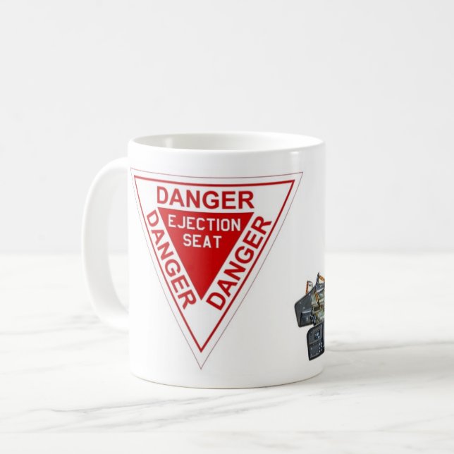Taza De Café Muestra de asiento eyectable del peligro (Anverso izquierdo)