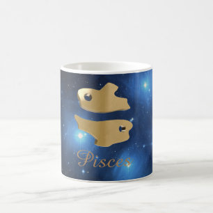 Taza De Café Muestra de oro de Piscis