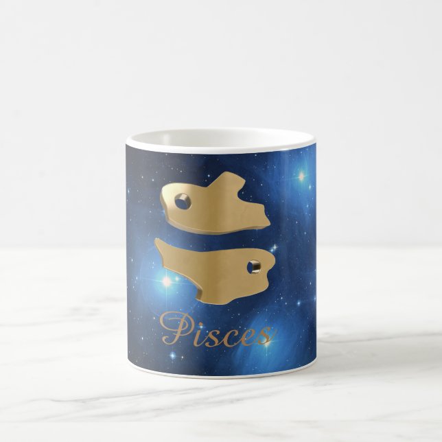 Taza De Café Muestra de oro de Piscis (Centro)