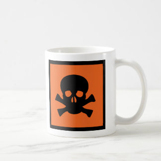 Taza De Café muestra del cráneo del químico