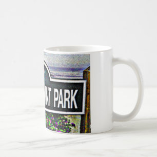 Taza De Café Muestra del parque del punto de los amantes