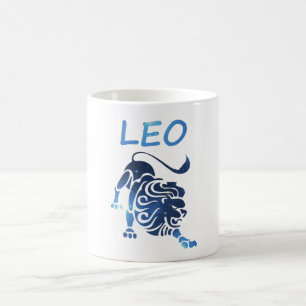 Taza De Café Muestra Leo del zodiaco