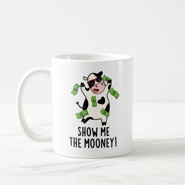 Taza De Café Muéstrame el lunar gracioso de vaca (Izquierda)
