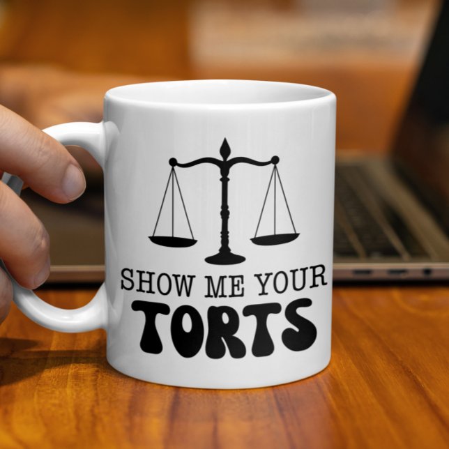Taza De Café Muéstrame tus tormentos, abogado divertido, humor  (Subido por el creador)