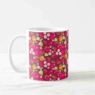 Taza De Café Muestras de tela de color rojo profundo sin soldad
