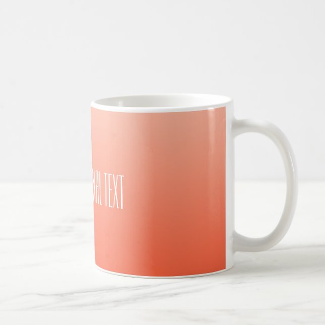 Taza De Café Muestras de texto del personalizado de gradiente d (Derecha)