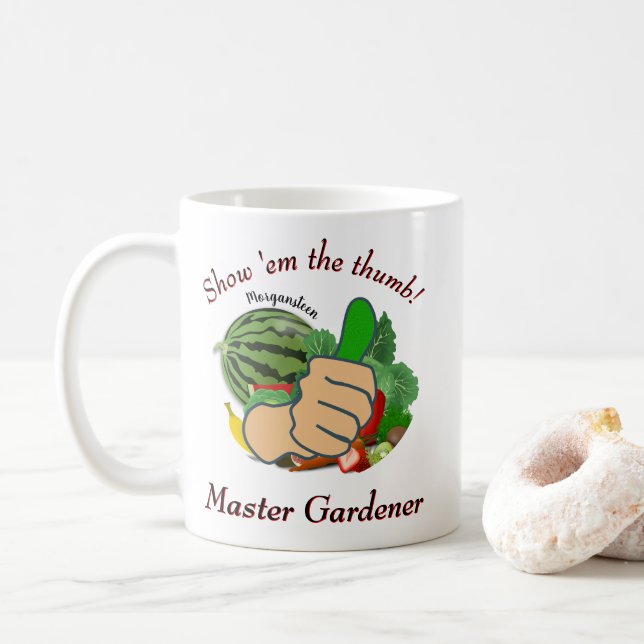 Taza De Café Muéstrenme el maestro jardinero (Con donut)