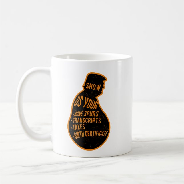 Taza De Café Muéstrenos sus estímulos del hueso (Izquierda)
