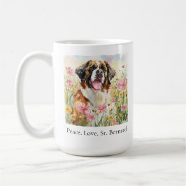 Taza De Café  Mug (11 oz) – Peace. Love. Saint Bernard
